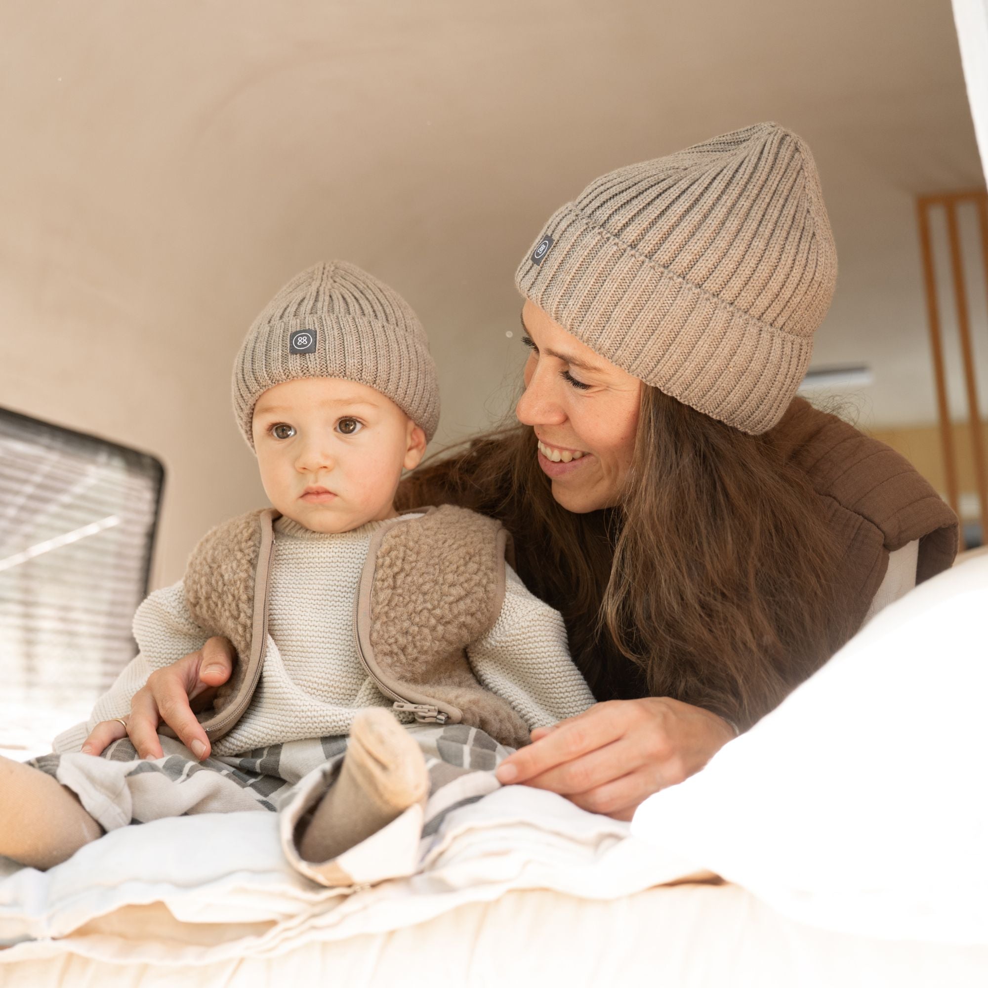 Merinowollen muts kind | Essential Beige