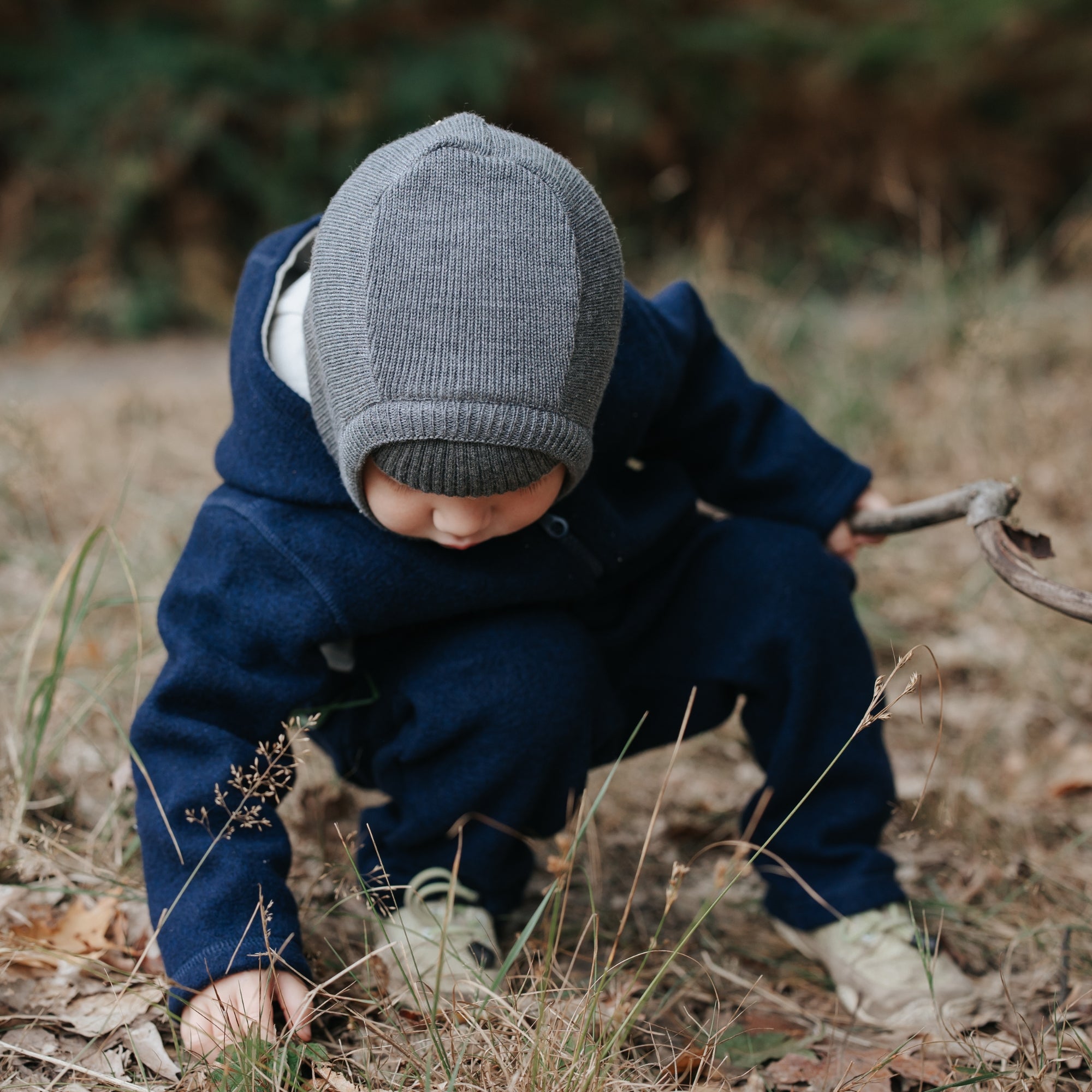 Merinowollen pasjamuts kind | Essential Grijs