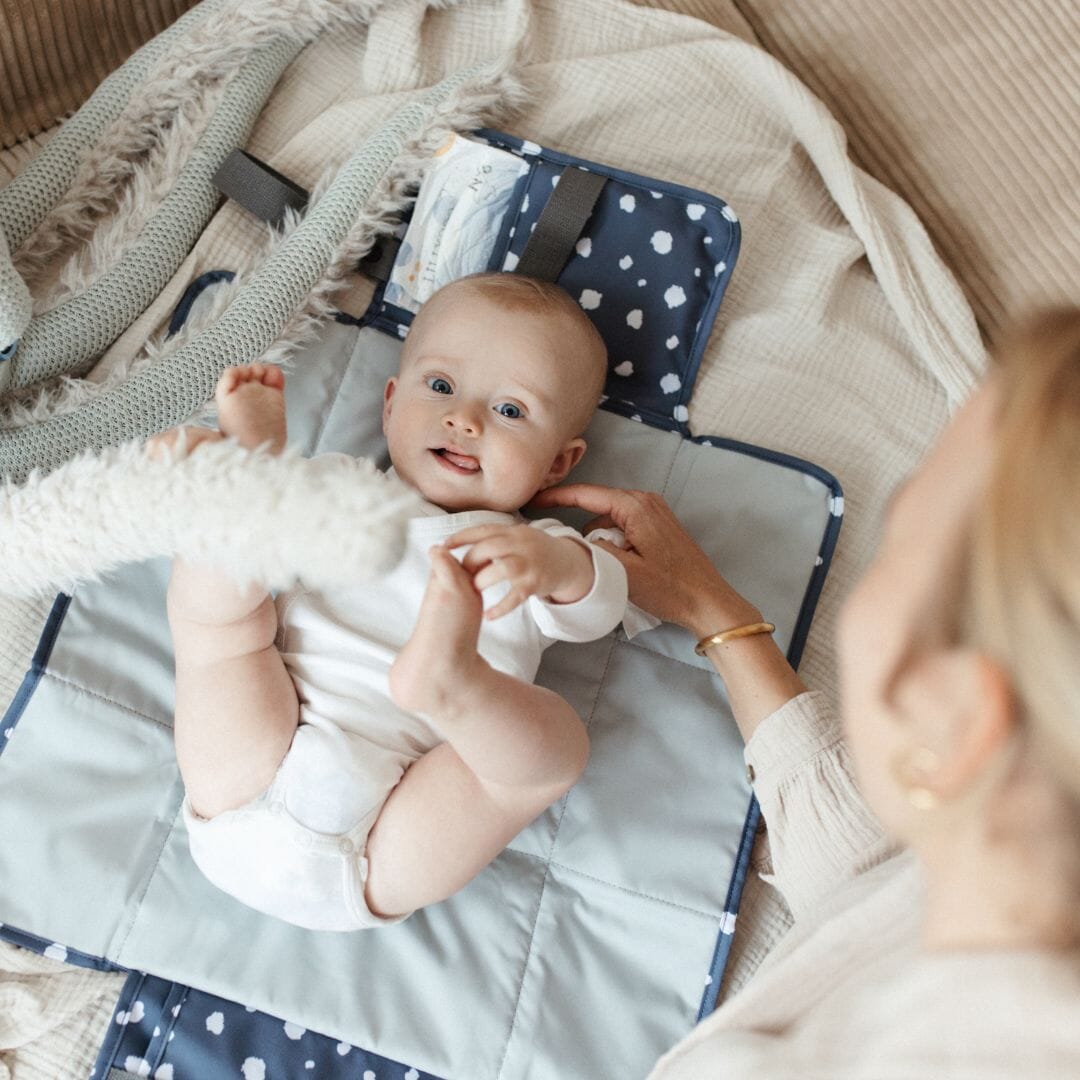 Verschoonmatje | Stippen Blauw